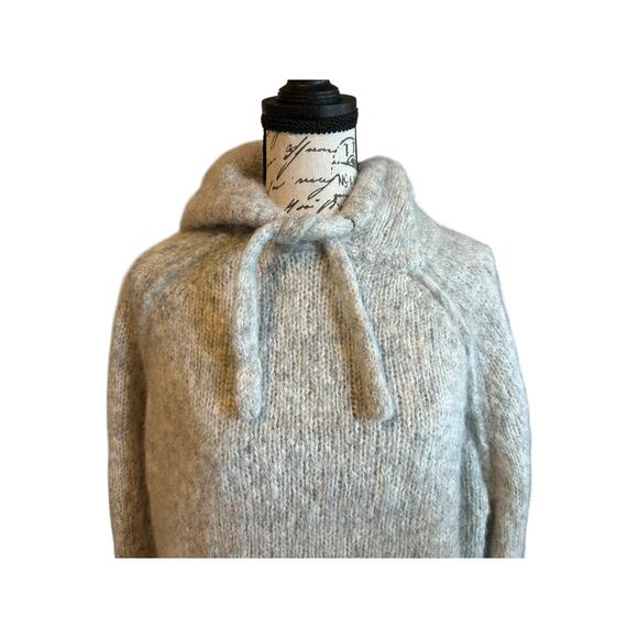 Sweaty Betty Alpaca Mohair Blend Hoodie Heather Gray Size M ScandiStyle - Picture 1 of 8